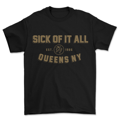 Queens Varsity T-shirt - Black / Gold